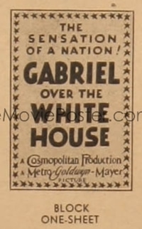 GABRIEL OVER THE WHITE HOUSE 1sh block