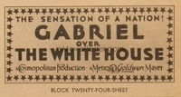 GABRIEL OVER THE WHITE HOUSE 24sh block