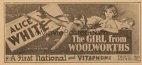 GIRL FROM WOOLWORTH'S 24sh different style at the bottom