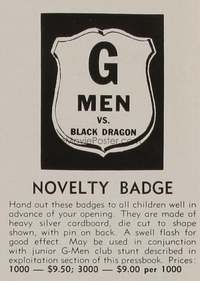 G-MEN VS. THE BLACK DRAGON badge