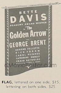 GOLDEN ARROW ('36) flag banner, cloth