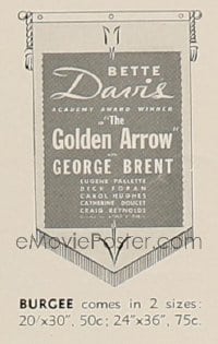 GOLDEN ARROW ('36) burgee banner, cloth