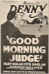 GOOD MORNING JUDGE ('28) 1sh