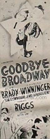 GOODBYE BROADWAY insert