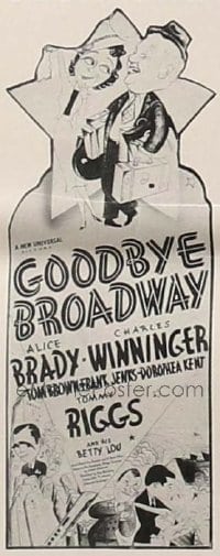 GOODBYE BROADWAY standee