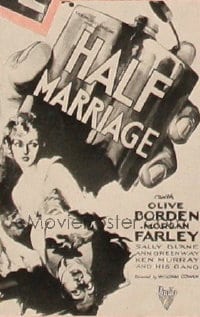 HALF MARRIAGE 1sh