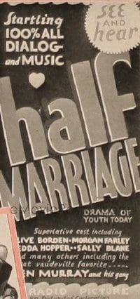 HALF MARRIAGE 3sh