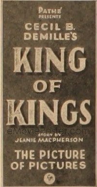 KING OF KINGS ('27) 3sh