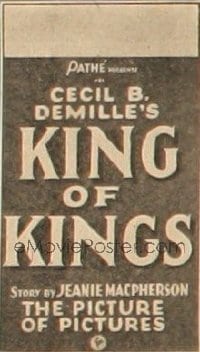 KING OF KINGS ('27) wc