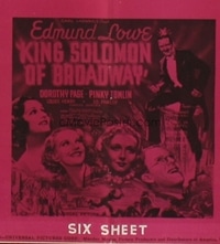 KING SOLOMON OF BROADWAY 6sh