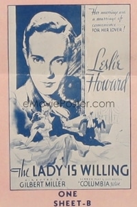 LADY IS WILLING ('34) 1sh style B