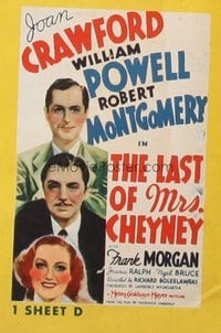 LAST OF MRS. CHEYNEY ('37) 1sh D