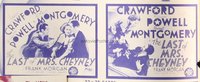 LAST OF MRS. CHEYNEY ('37) 1/2sh set of 2