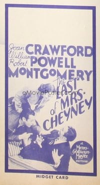 LAST OF MRS. CHEYNEY ('37) WC, mini