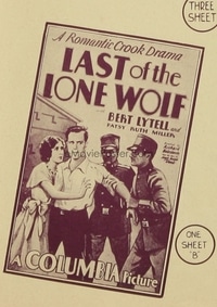 LAST OF THE LONE WOLF 1sh B