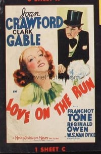 LOVE ON THE RUN ('36) 1sh A