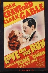 LOVE ON THE RUN ('36) 1sh B