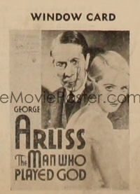 MAN WHO PLAYED GOD ('32) WC, regular