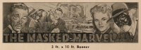 MASKED MARVEL banner, cloth