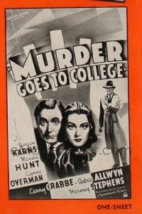 MURDER GOES TO COLLEGE 1sh