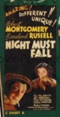 NIGHT MUST FALL ('37) 3sh A