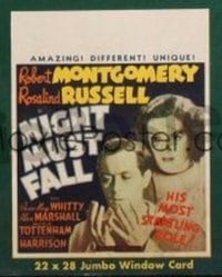 NIGHT MUST FALL ('37) WC, jumbo