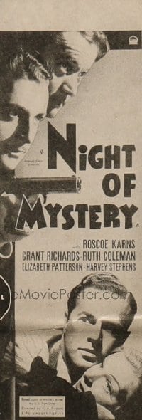 NIGHT OF MYSTERY ('37) insert