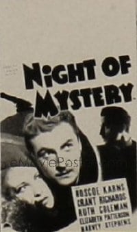 NIGHT OF MYSTERY ('37) WC, mini