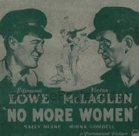 NO MORE WOMEN ('34) 6sh