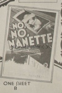 NO, NO, NANETTE ('30) 1sh B