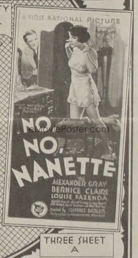 NO, NO, NANETTE ('30) 3sh A