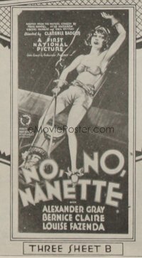 NO, NO, NANETTE ('30) 3sh B