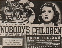 NOBODY'S CHILDREN ('40) styleB 1/2sh