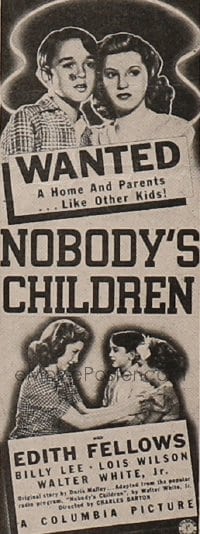 NOBODY'S CHILDREN ('40) insert