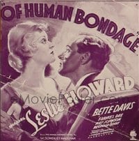 OF HUMAN BONDAGE ('34) 6sh