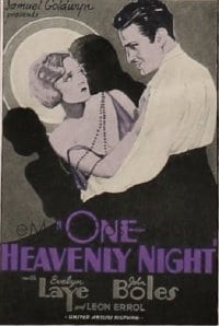 ONE HEAVENLY NIGHT 1sh