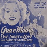 ONE NIGHT OF LOVE ('34) 6sh