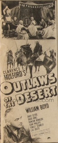 OUTLAWS OF THE DESERT insert