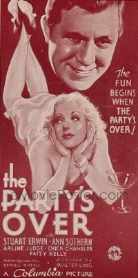 PARTY'S OVER ('34) 3sh