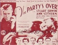 PARTY'S OVER ('34) TC LC