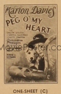 PEG O' MY HEART ('33) 1sh style C