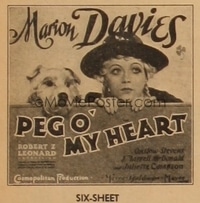 PEG O' MY HEART ('33) 6sh