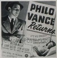 PHILO VANCE RETURNS 6sh