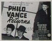 PHILO VANCE RETURNS 1/2sh