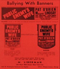 PUBLIC ENEMY'S WIFE banner, cloth