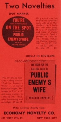 PUBLIC ENEMY'S WIFE novelties