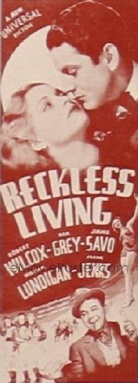 RECKLESS LIVING insert