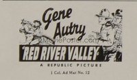 RED RIVER VALLEY ('36) ad mat 1 column No. 12