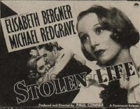 STOLEN LIFE ('39) style B 1/2sh