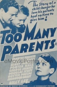 TOO MANY PARENTS 1sh